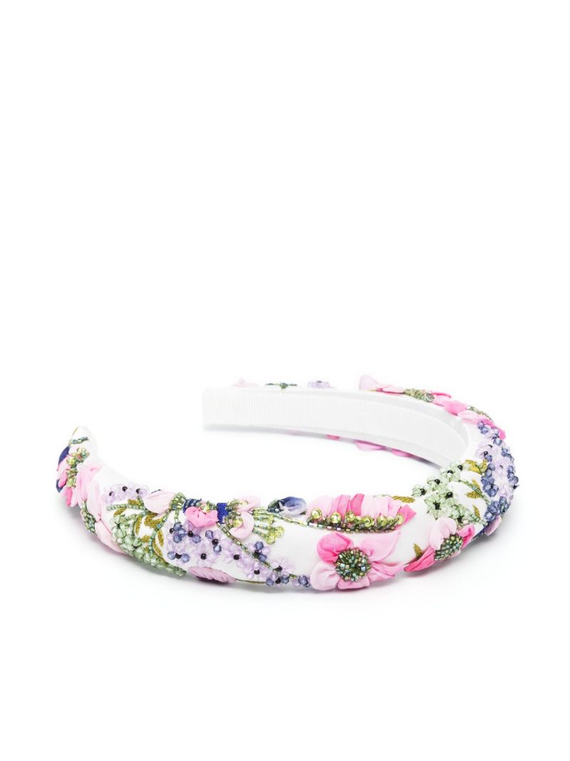 White Alondra Floral Embellished Headband
