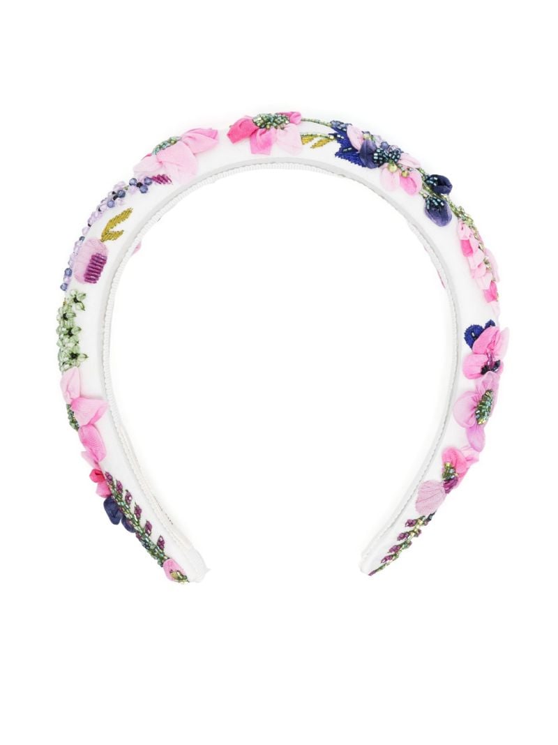 White Alondra Floral Embellished Headband