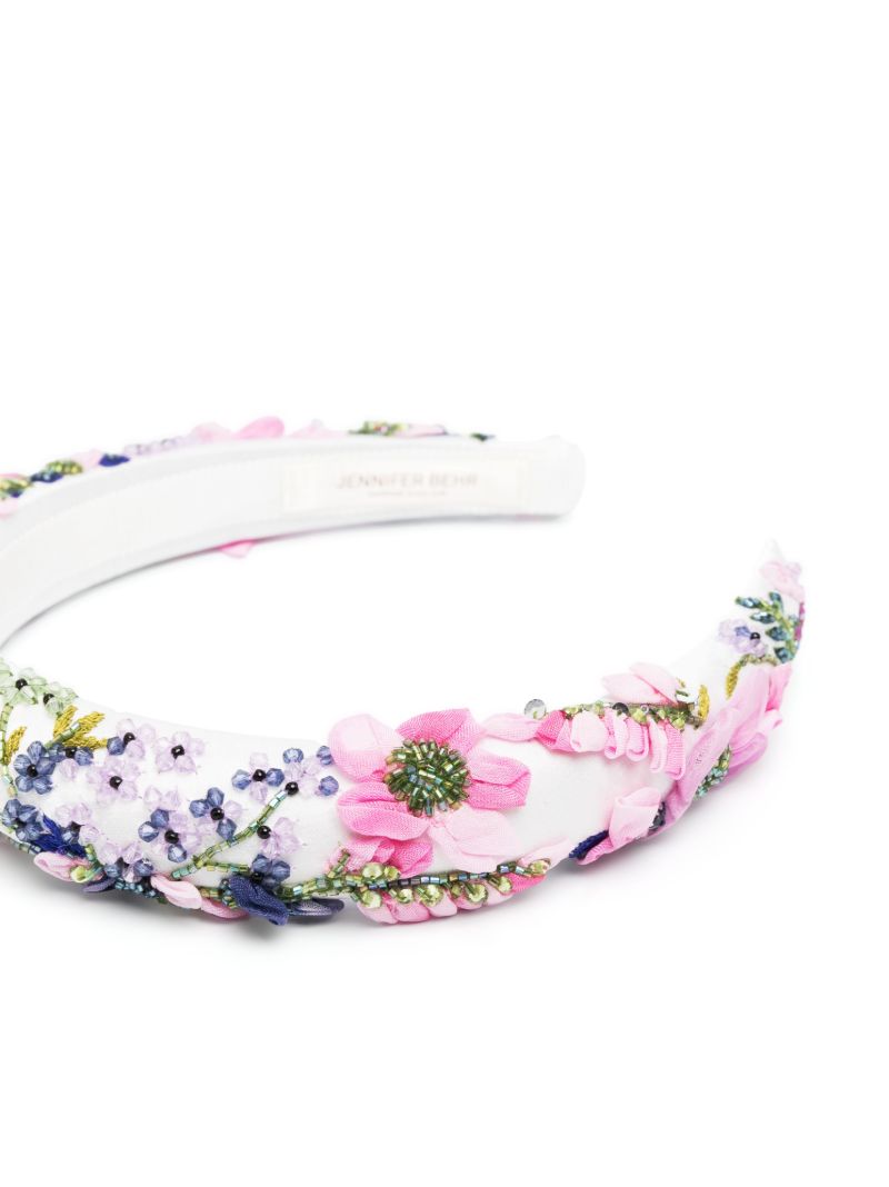 White Alondra Floral Embellished Headband