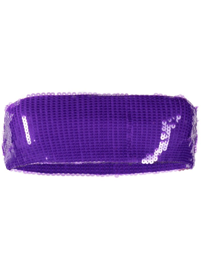 Purple Sequin Embellished Bandeau Top