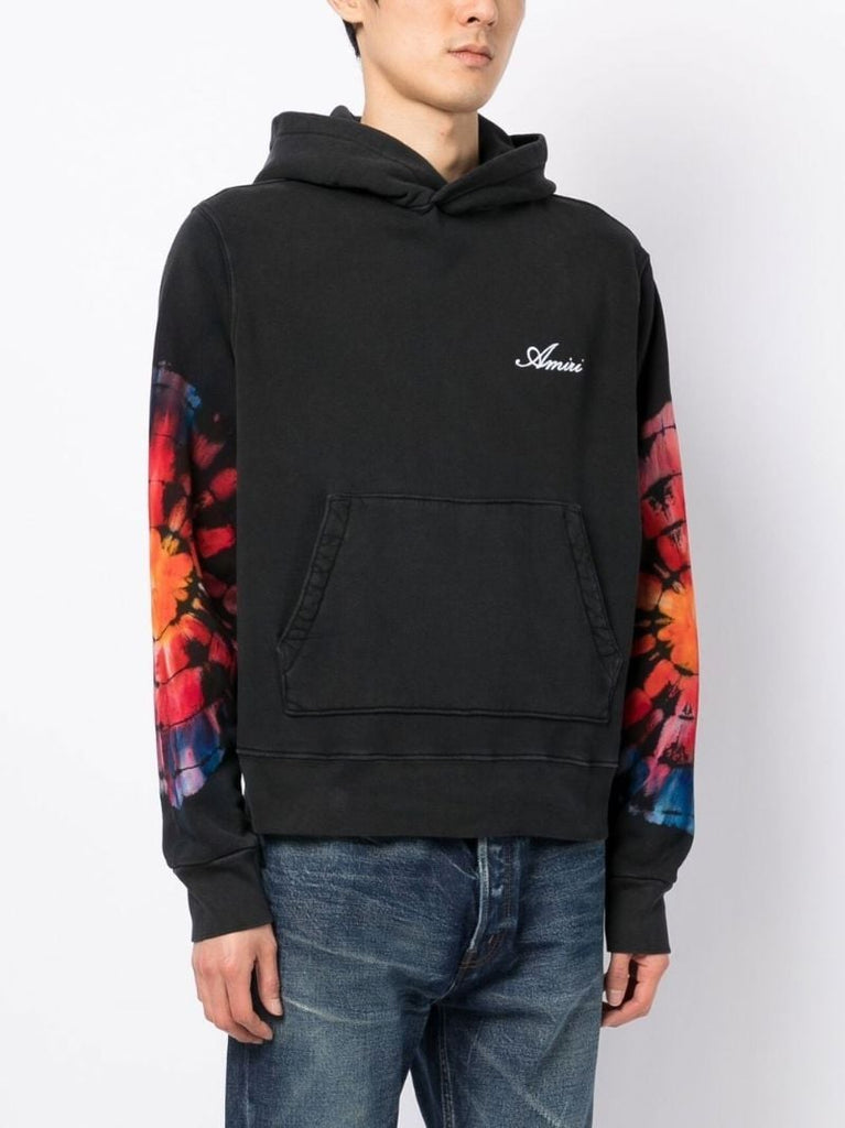 Black Tie-dye Hoodie