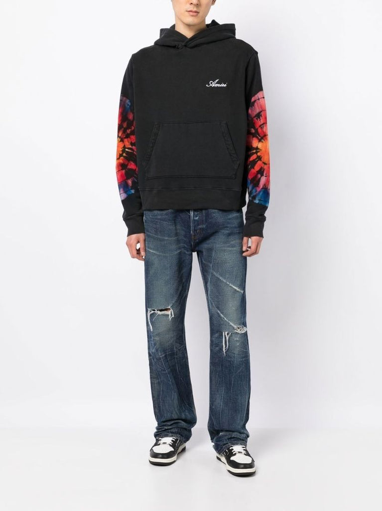Black Tie-dye Hoodie