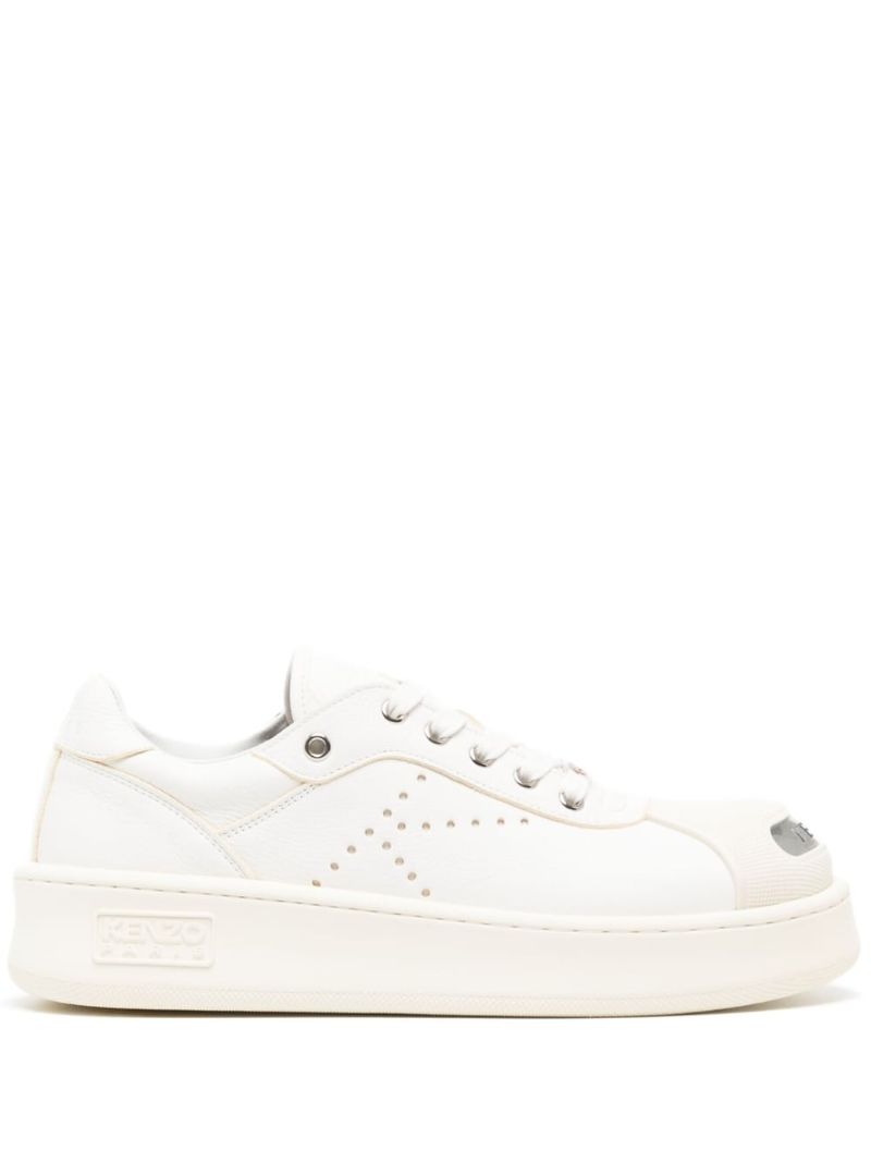 White Hoops Leather Low-top Sneakers