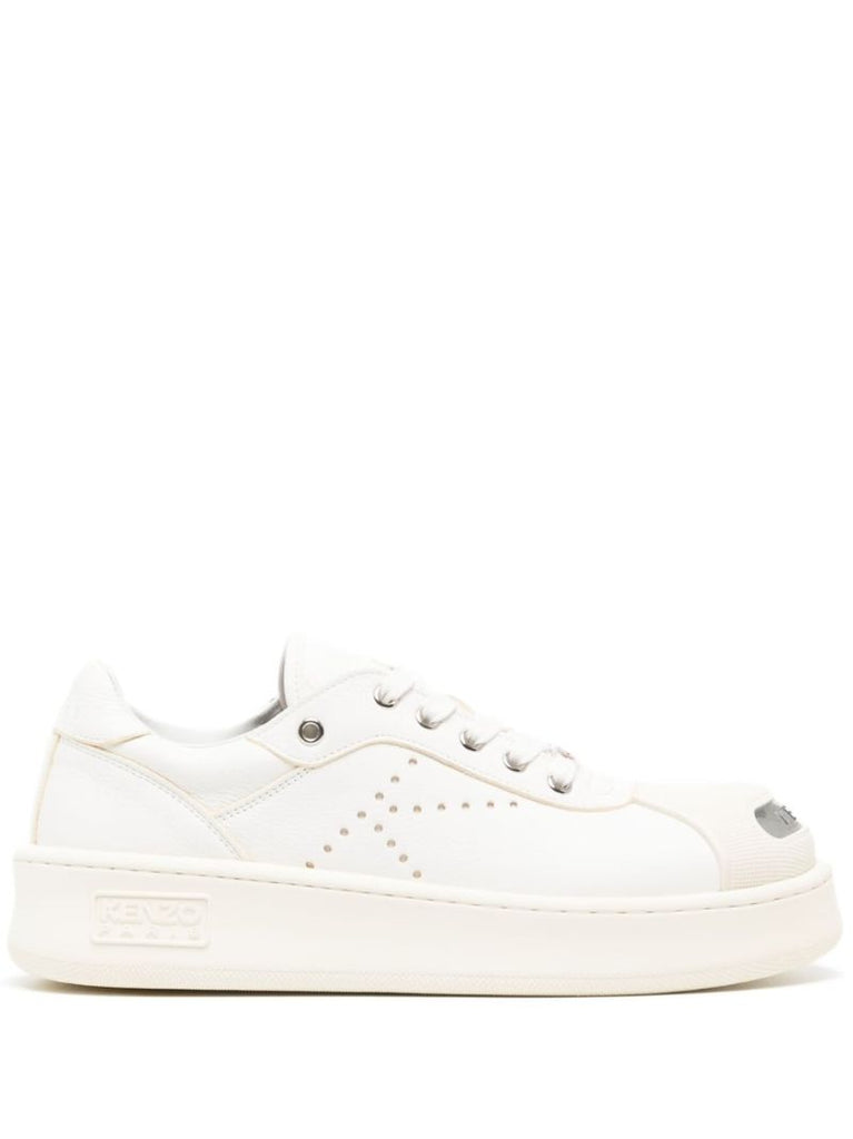 White Hoops Leather Low-top Sneakers