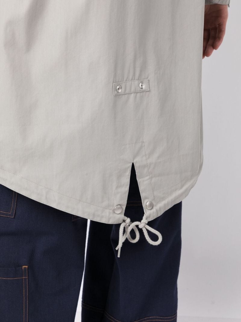 Grey Varsity Cotton Parka Coat