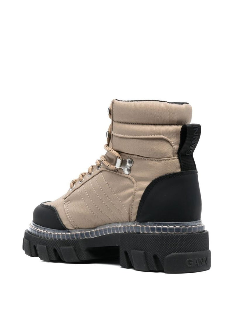 Neutral Lace-up Hiking Boots