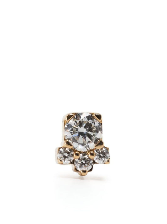 18k Yellow Gold River Trois Diamond Single Stud Earring
