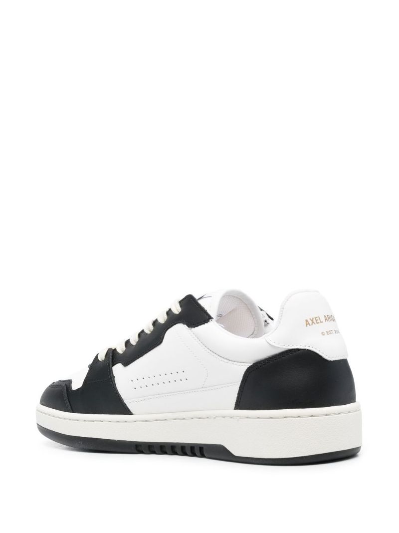 White Dice Lo Leather Sneakers