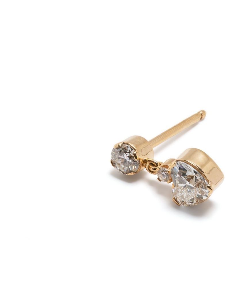 18k Yellow Gold Chambre Diamond Single Drop Earring