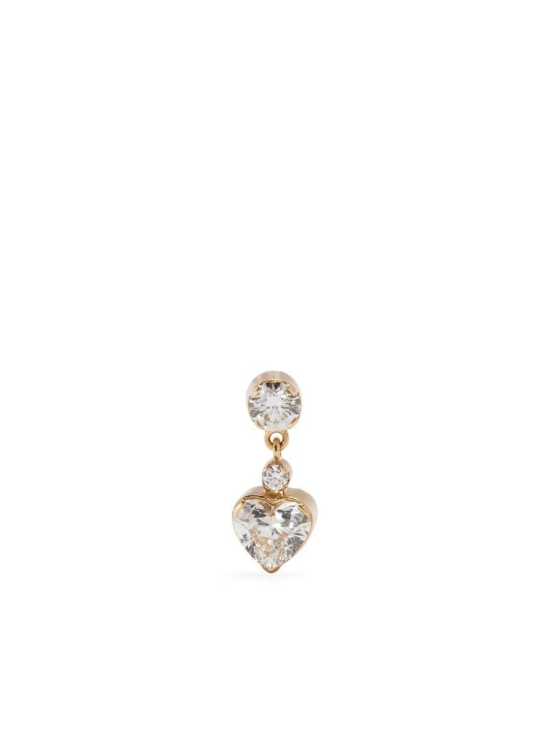 18k Yellow Gold Chambre Diamond Single Drop Earring