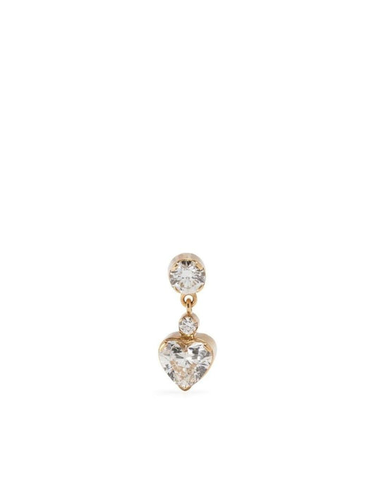 18k Yellow Gold Chambre Diamond Single Drop Earring
