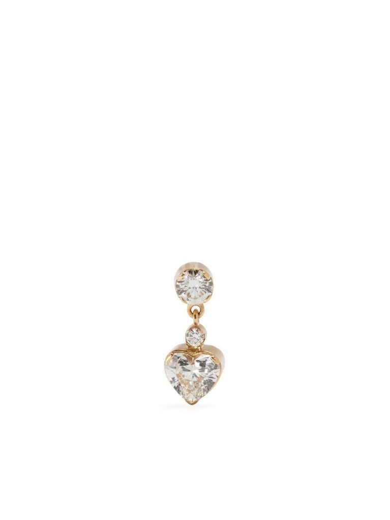 18k Yellow Gold Chambre Diamond Single Drop Earring