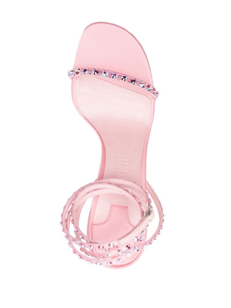 Pink Fade 100 Crystal-embellished Leather Sandals