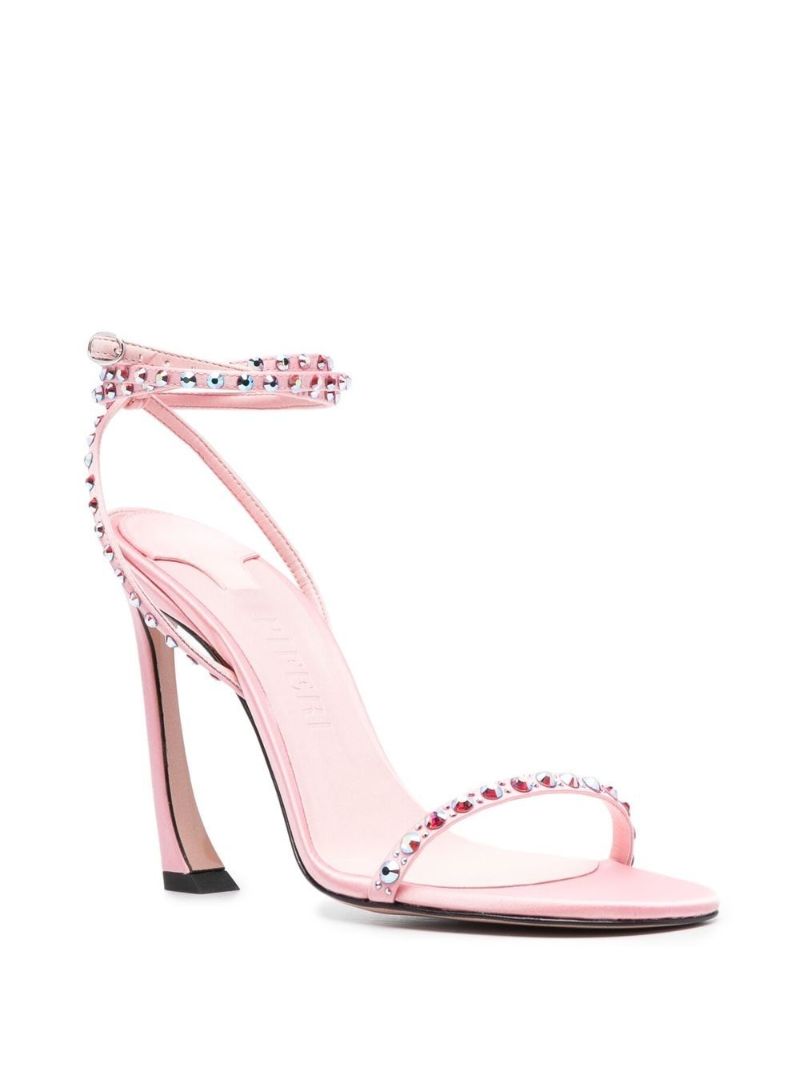Pink Fade 100 Crystal-embellished Leather Sandals