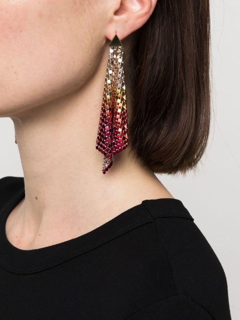 Pink Pixel OmbrÃ_x0083_Â© Chainmail Earrings