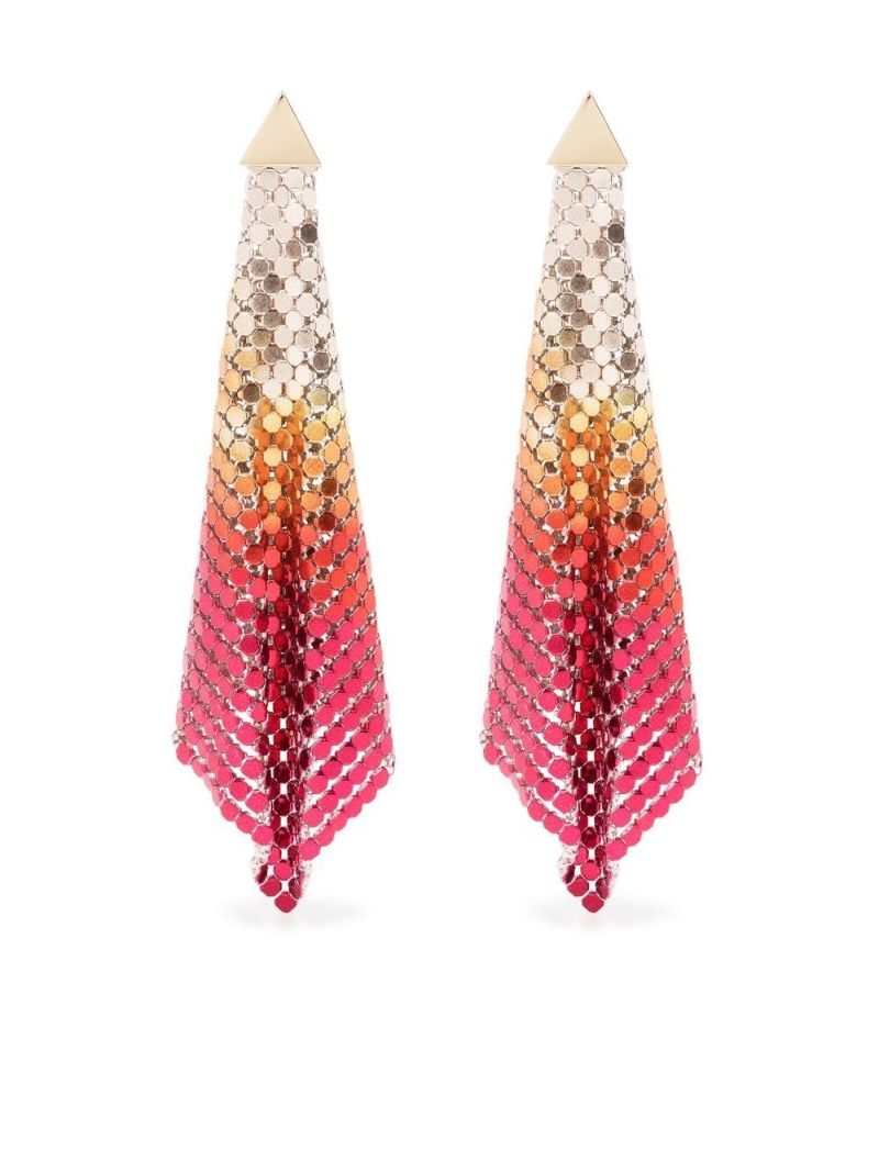 Pink Pixel OmbrÃ_x0083_Â© Chainmail Earrings