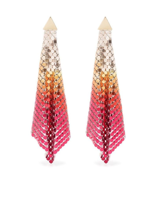 Pink Pixel OmbrÃ_x0083_Â© Chainmail Earrings