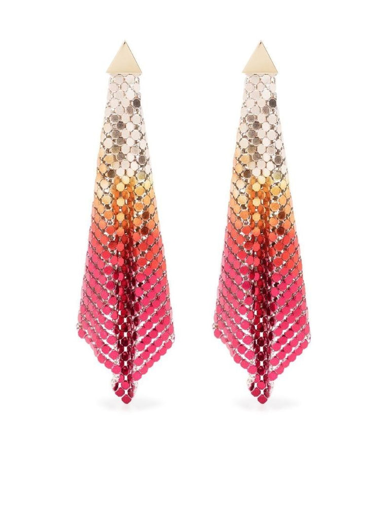 Pink Pixel OmbrÃ_x0083_Â© Chainmail Earrings