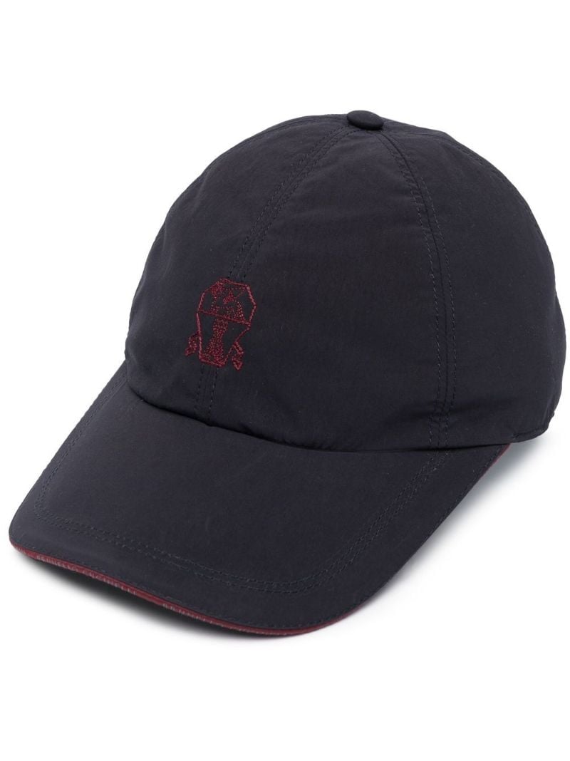 Blue Embroidered Logo Baseball Cap