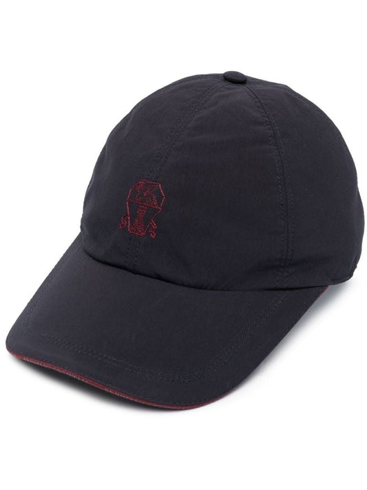 Blue Embroidered Logo Baseball Cap