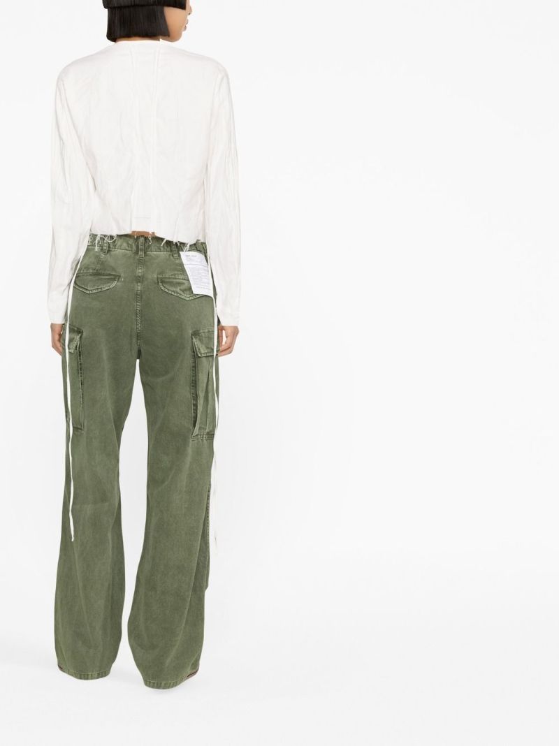 Green Straight Cargo Jeans