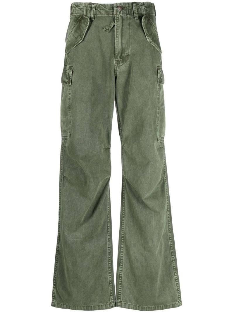 Green Straight Cargo Jeans