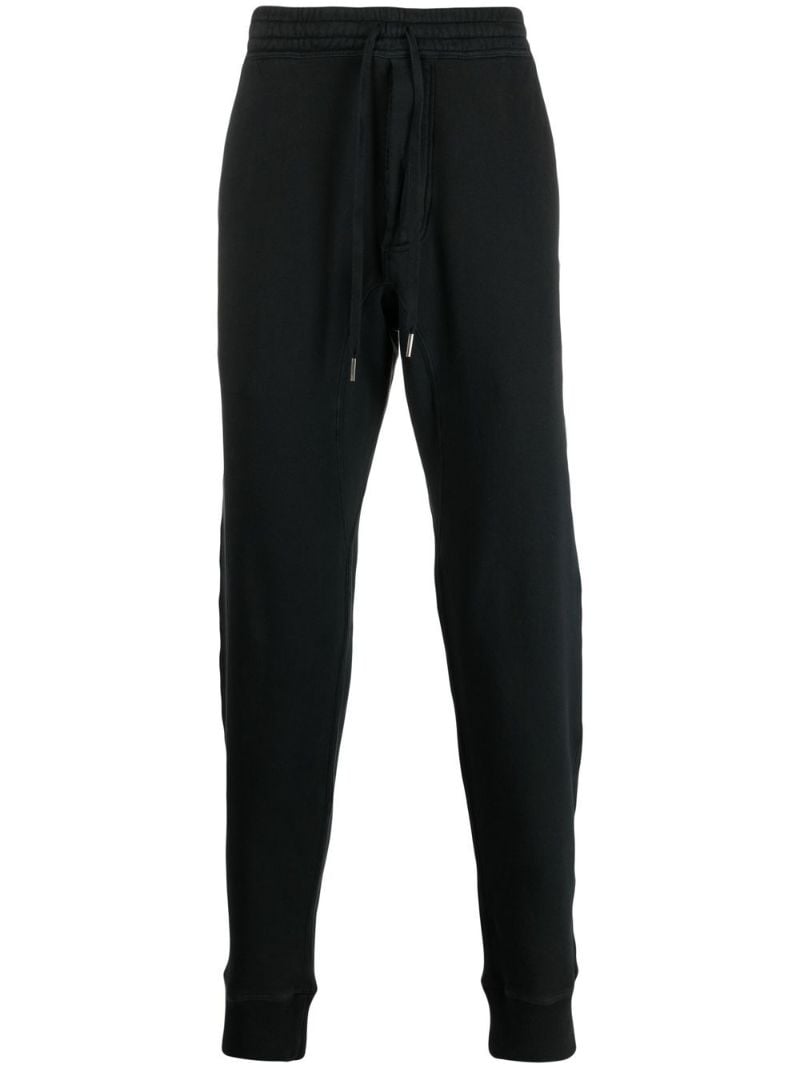 Black Cotton Track Pants