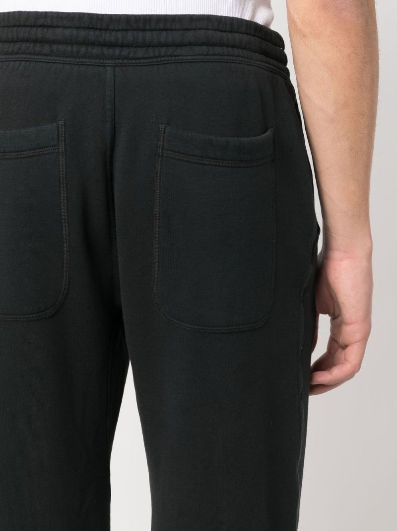 Black Cotton Track Pants