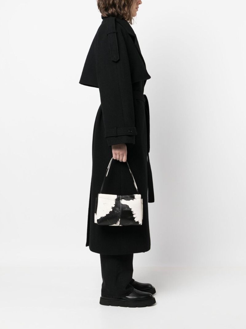Black Carly Dye Print Leather Shoulder Bag