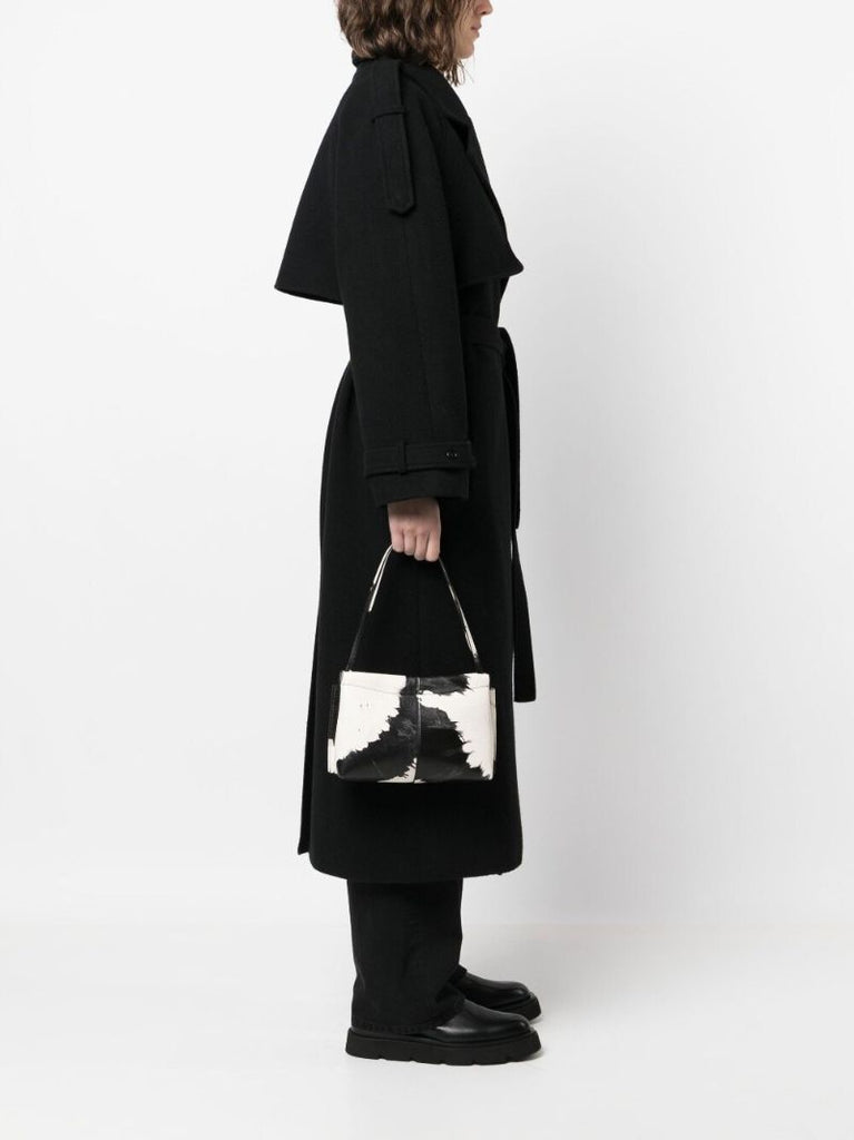 Black Carly Dye Print Leather Shoulder Bag