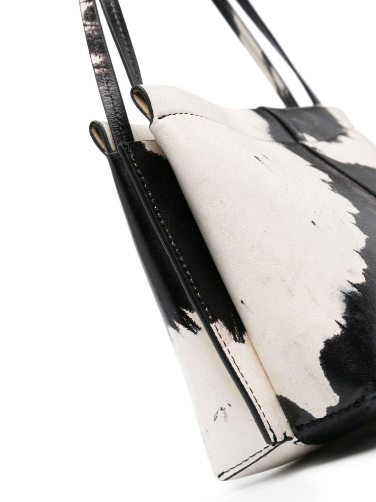Black Carly Dye Print Leather Shoulder Bag