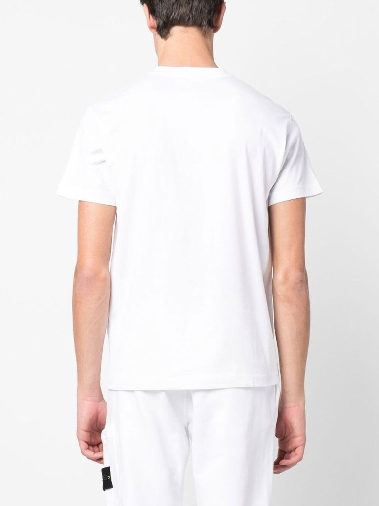 White Embroidered Cotton T-shirt