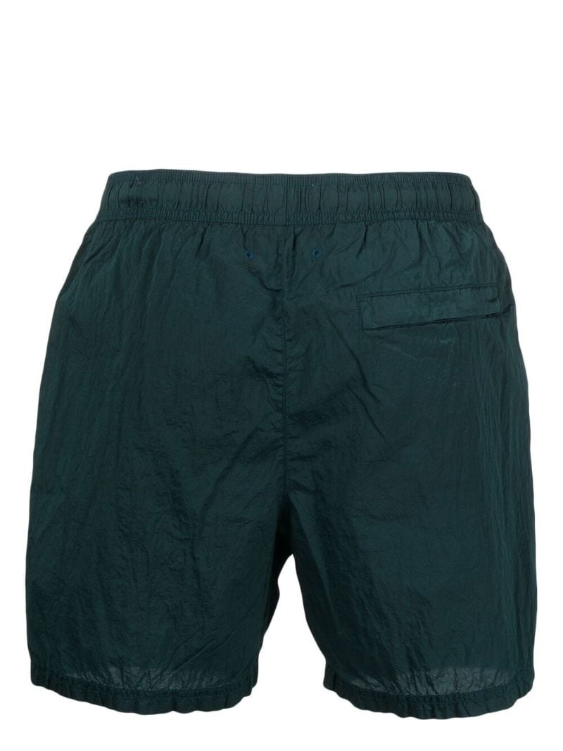 Bottle Green Compass Patch Swim Shorts