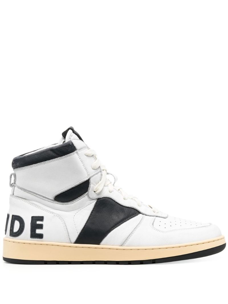 White Rhecess Leather Sneakers