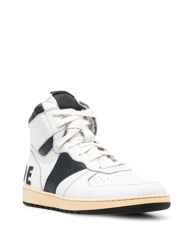 White Rhecess Leather Sneakers