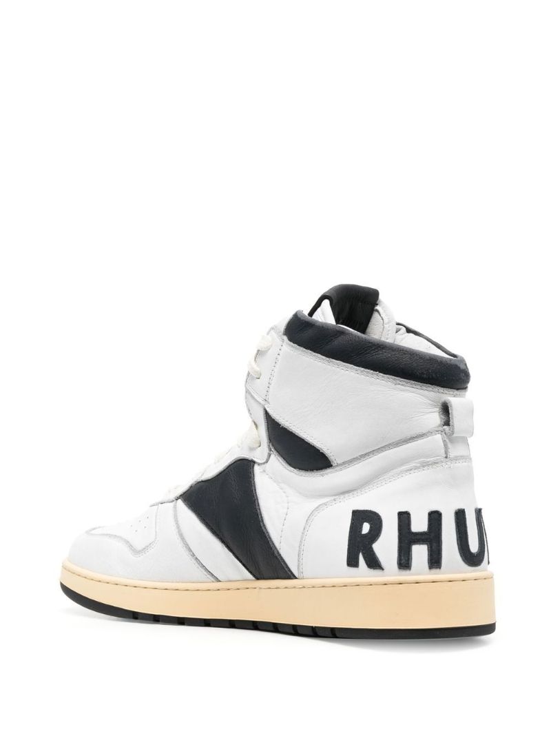 White Rhecess Leather Sneakers