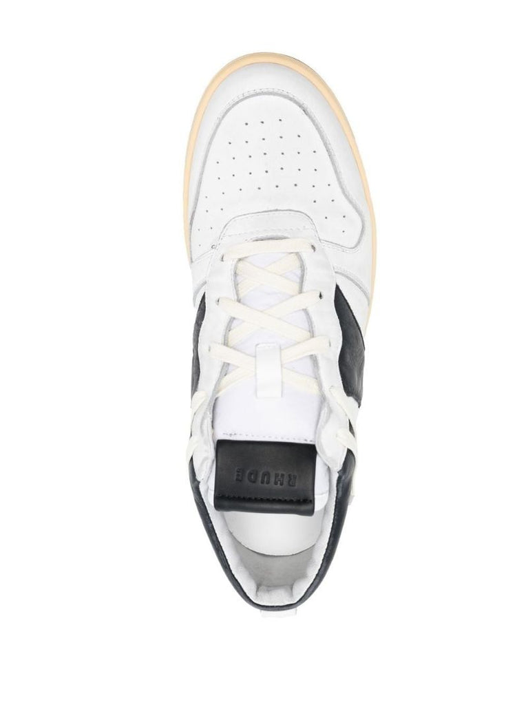 White Rhecess Leather Sneakers