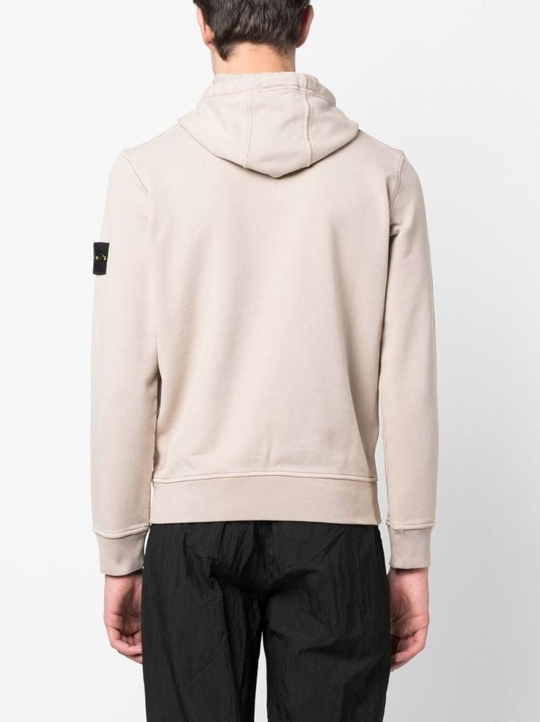 Grey Compass Patch Drawstring Hoodie