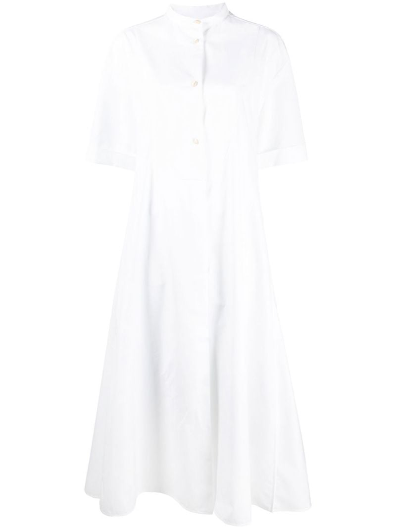 White Cotton Shirt Dress