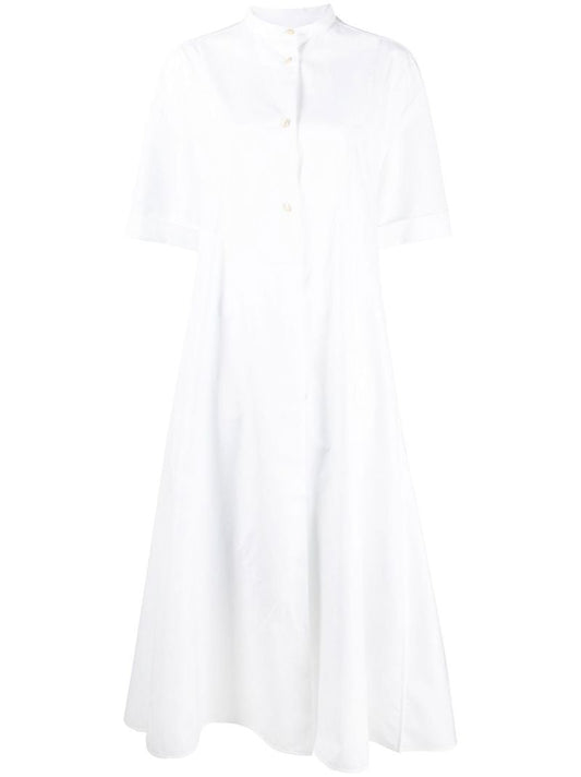 White Cotton Shirt Dress