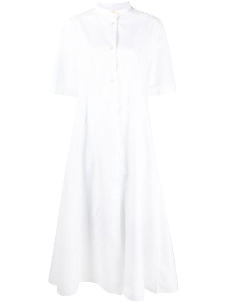 White Cotton Shirt Dress