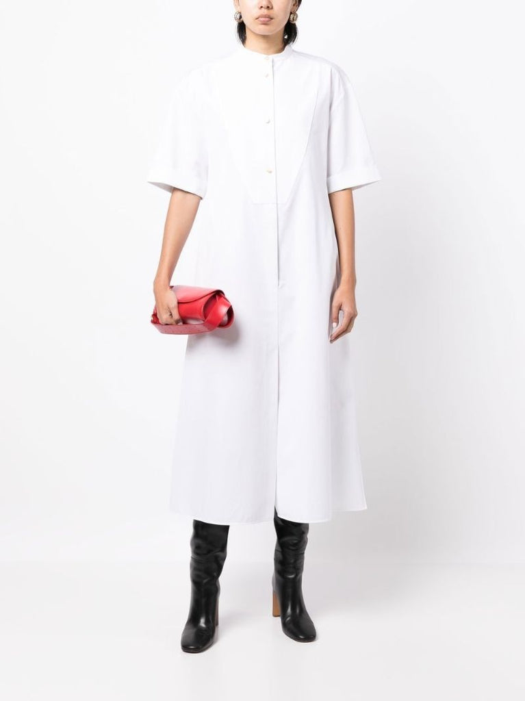 White Cotton Shirt Dress