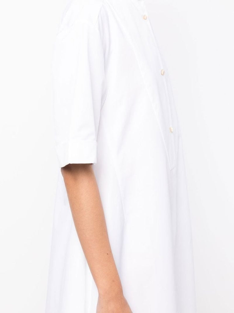 White Cotton Shirt Dress