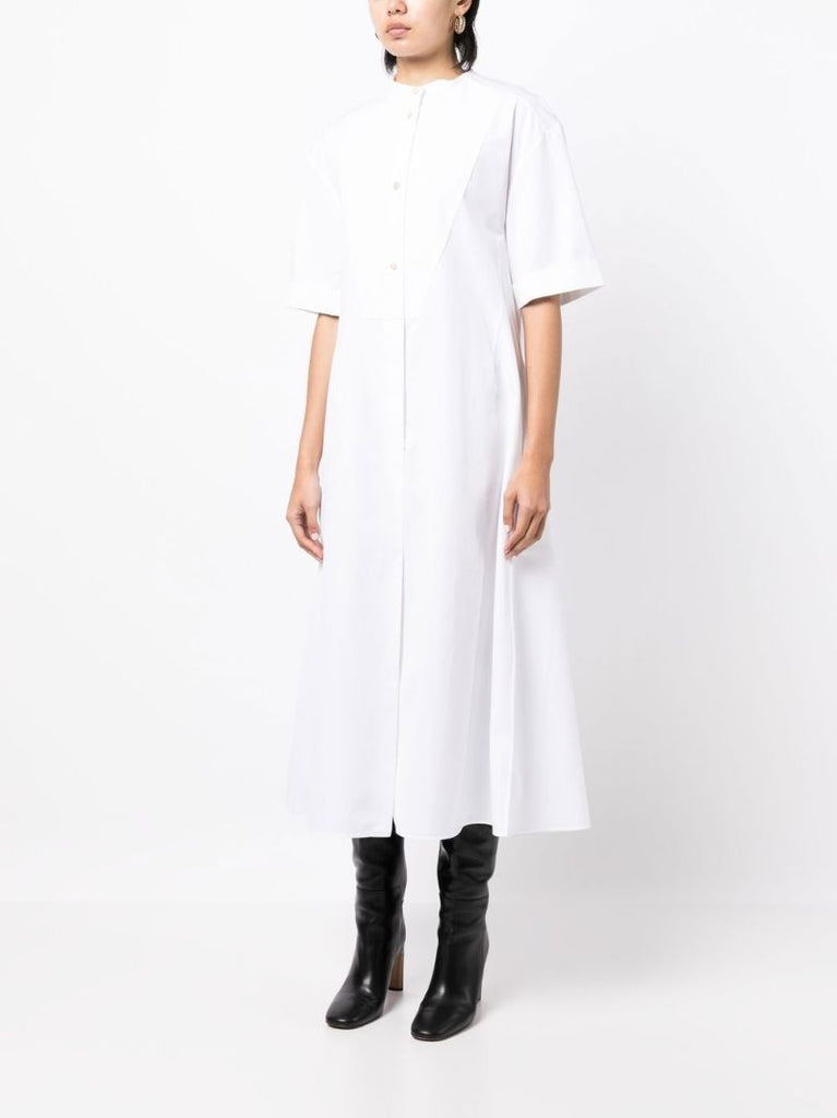 White Cotton Shirt Dress