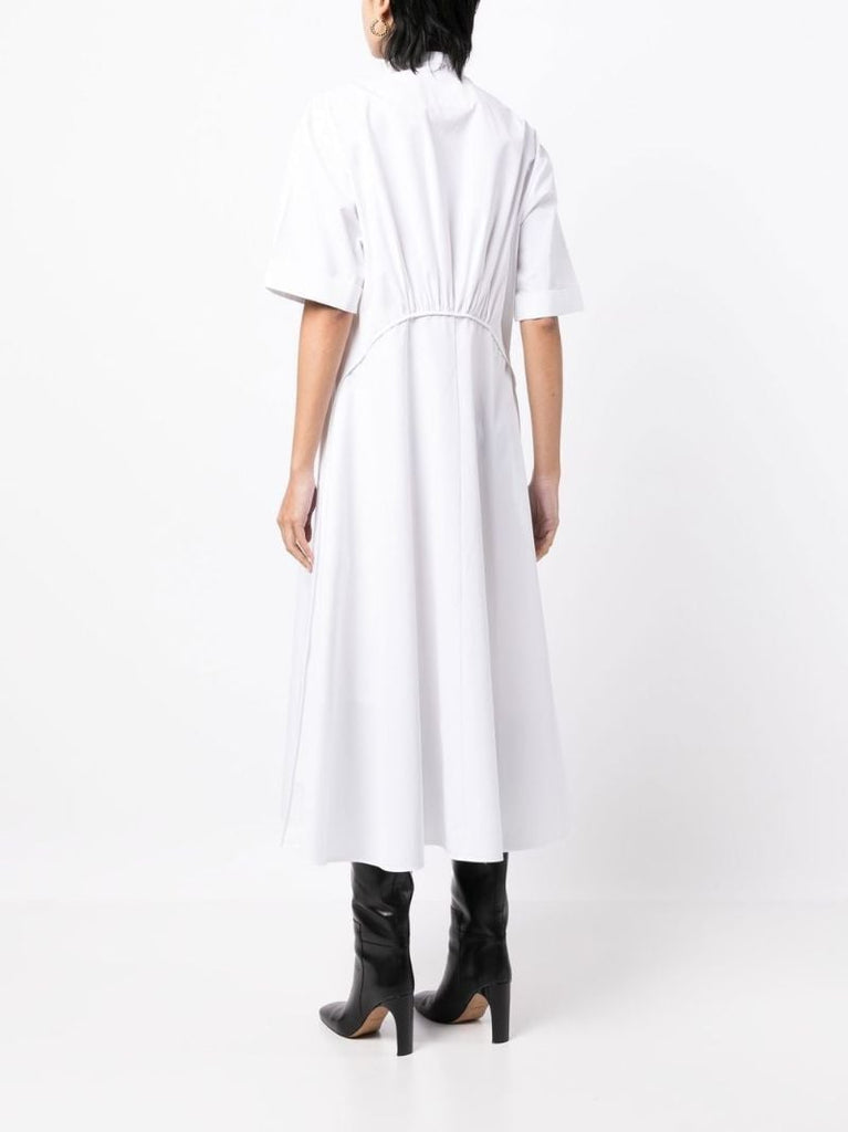 White Cotton Shirt Dress