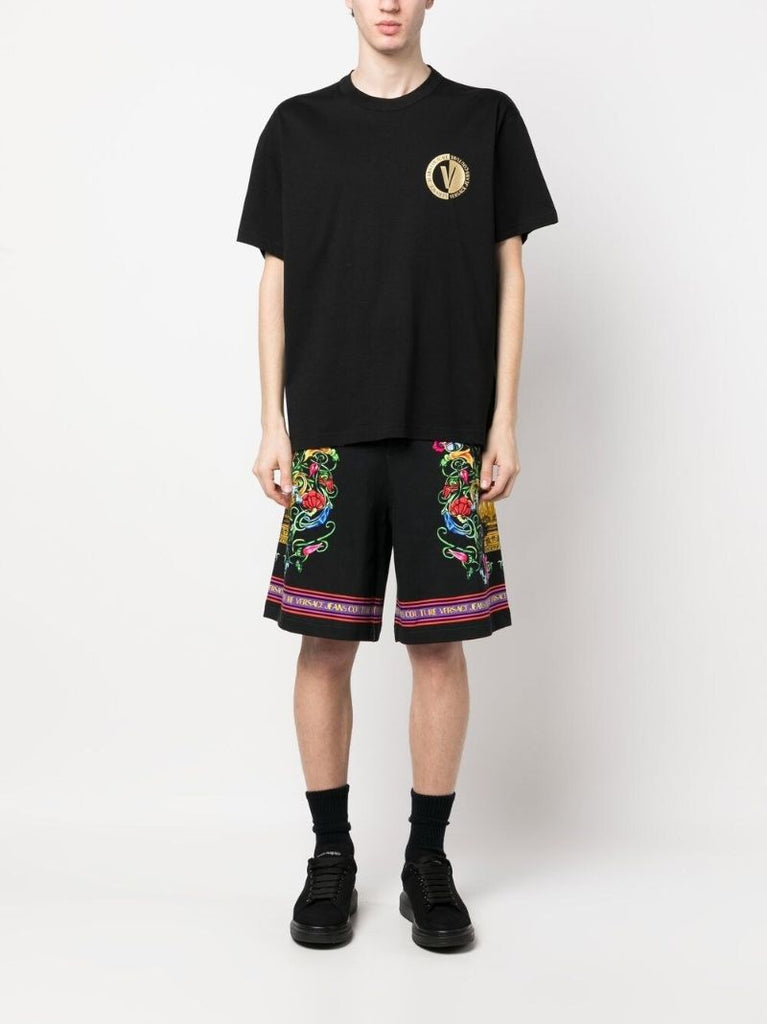 Black Logo-print Cotton T-shirt