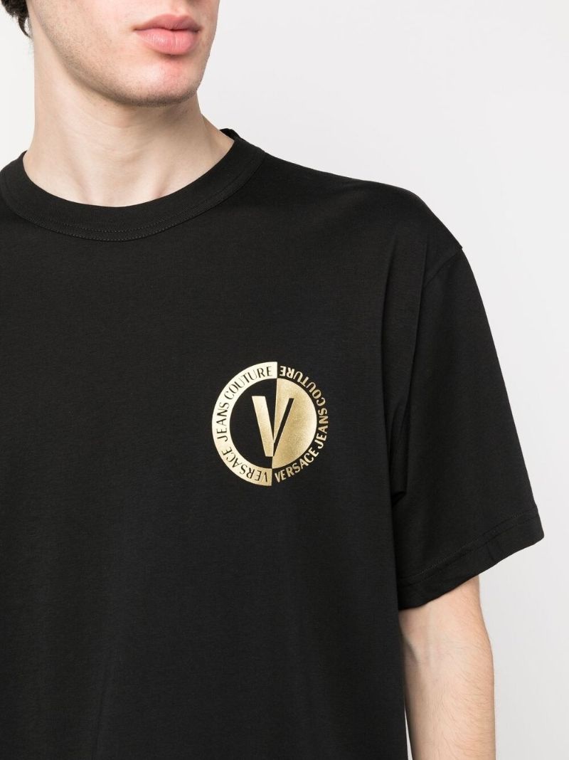 Black Logo-print Cotton T-shirt