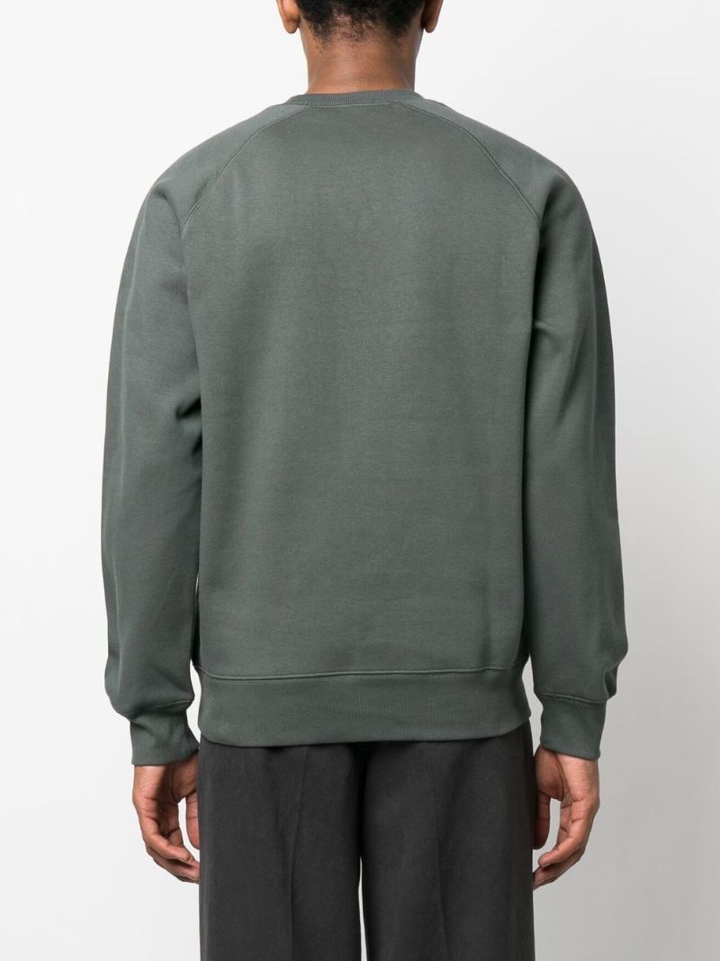 Green Chase Logo Embroidered Sweatshirt