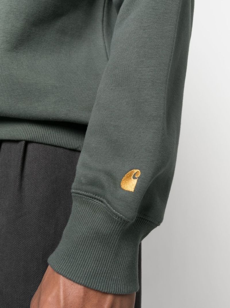 Green Chase Logo Embroidered Sweatshirt
