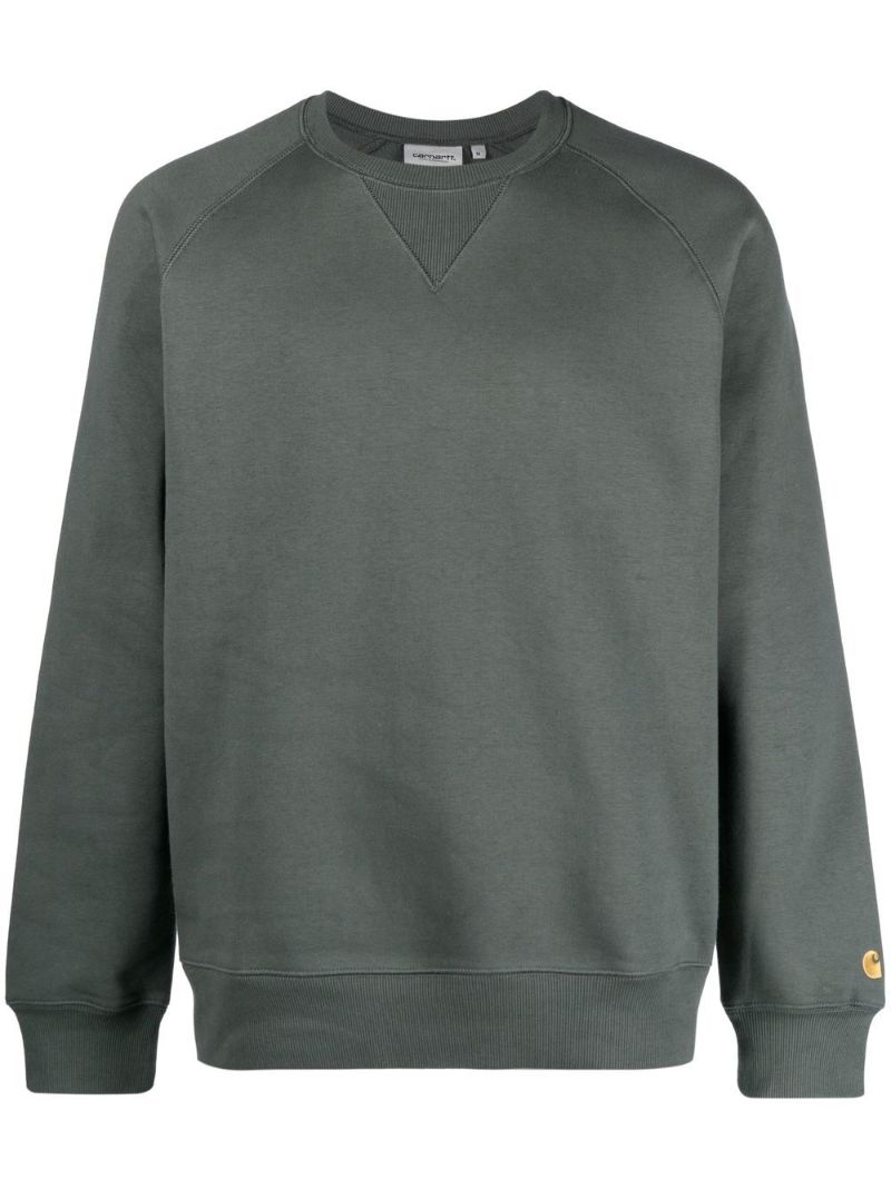 Green Chase Logo Embroidered Sweatshirt